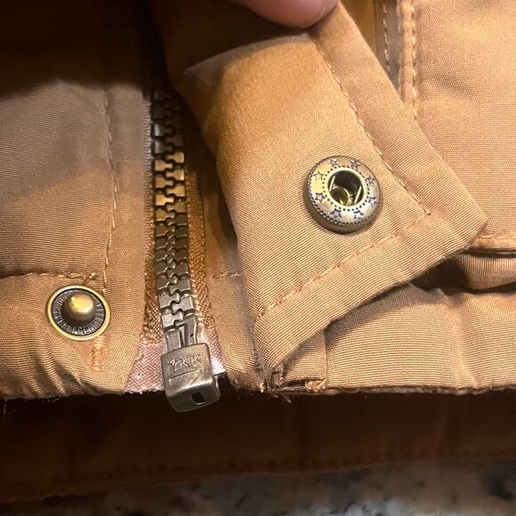 Carters Boy 2T Medium Weight Parka Brown Pocket Hooded fur Jacket Winter Cozy - Picture 5 of 7